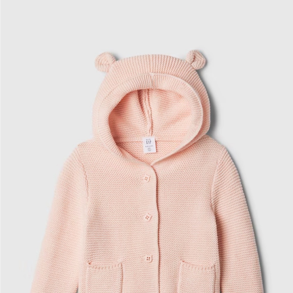 GAP Kids Teddy Bear  Knit hoodie w Leggings in Soft Pink